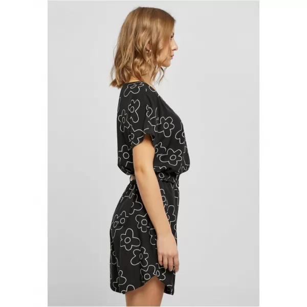  Dámský overal URBAN CLASSICS TB4096 BLACK FLOWER 