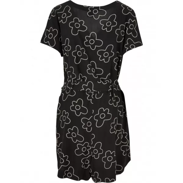  Dámský overal URBAN CLASSICS TB4096 BLACK FLOWER 