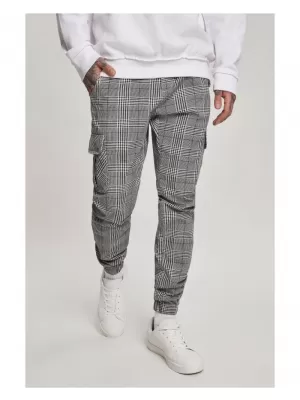 Pánské kalhoty URBAN CLASSICS TB3138 WHITE/BLACK