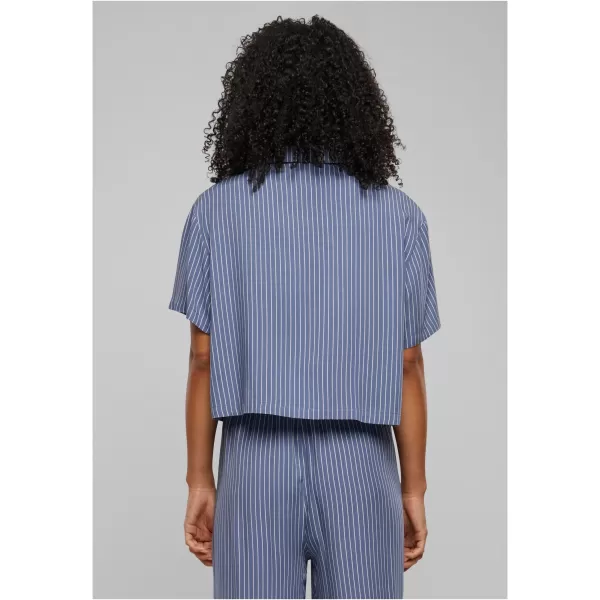  Dámská košile URBAN CLASSICS TB4365 VINTAGE BLUE PIN STRIPE 