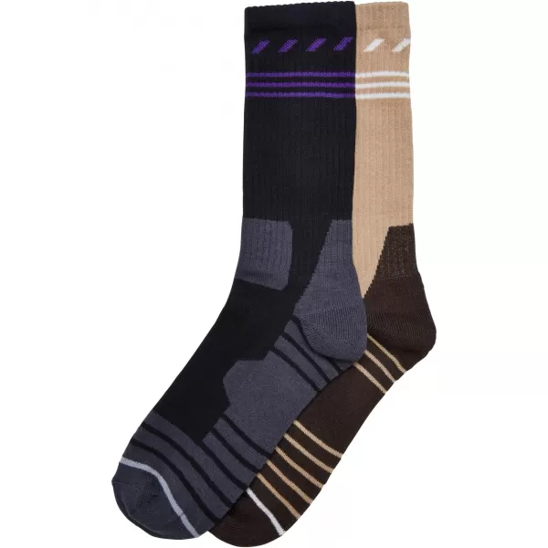  Ponožky URBAN CLASSICS TB3742 BLACK/UNION BEIGE 