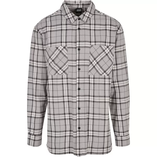  Pánská košile URBAN CLASSICS TB5516 GREY/BLACK 