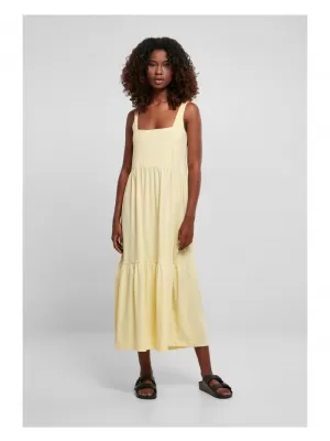 Dámské šaty URBAN CLASSICS TB4784 SOFT YELLOW