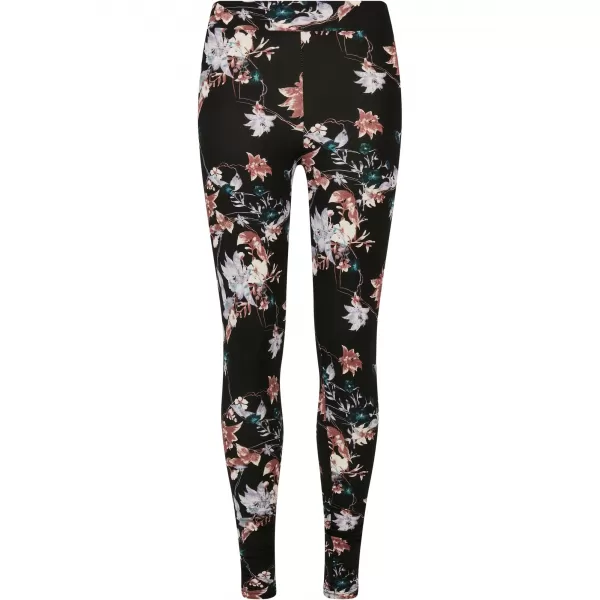  Dámské legíny URBAN CLASSICS TB4771 BLACK SOFT FLOWER 