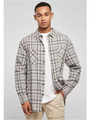 Pánská košile URBAN CLASSICS TB5516 GREY/BLACK