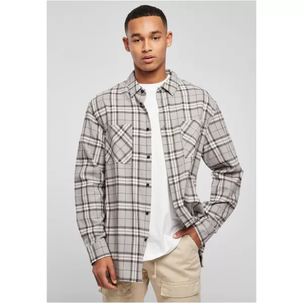 Pánská košile URBAN CLASSICS TB5516 GREY/BLACK 