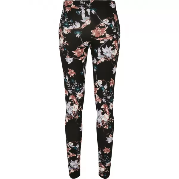  Dámské legíny URBAN CLASSICS TB4771 BLACK SOFT FLOWER 