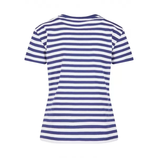  Dámské triko URBAN CLASSICS TB6826 WHITE/DARK BLUE 