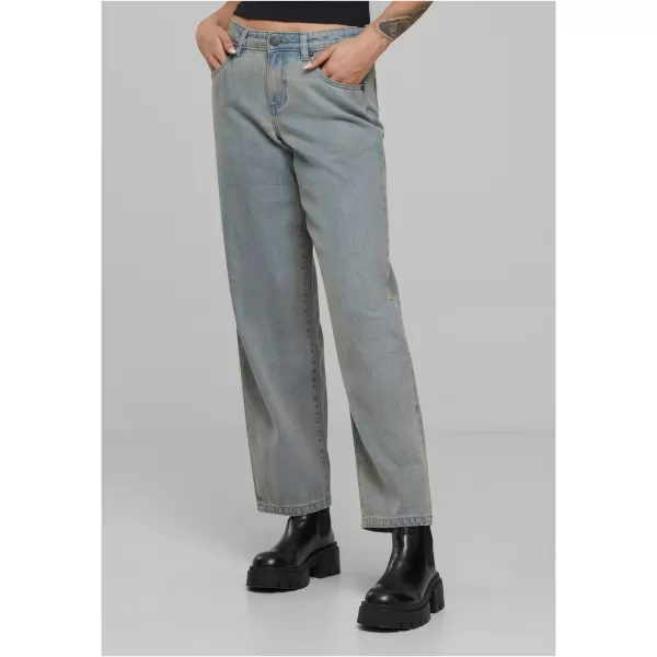  Dámské džíny URBAN CLASSICS TB7127 NEW LIGHT BLUE DIRTY WASHED 