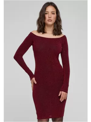 Dámské šaty URBAN CLASSICS TB6144 BURGUNDY