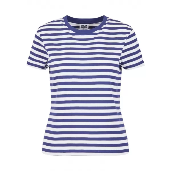  Dámské triko URBAN CLASSICS TB6826 WHITE/DARK BLUE 