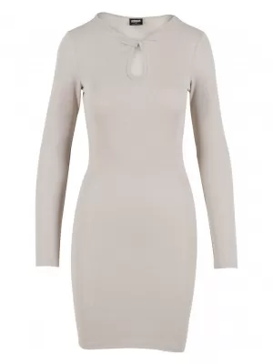 Dámské šaty URBAN CLASSICS TB6995 WHITE/SAND