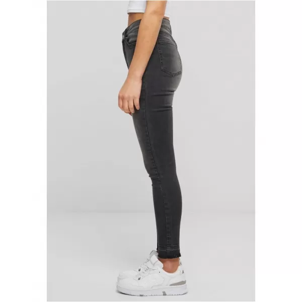  Dámské džíny URBAN CLASSICS TB6865 BLACK WASHED 
