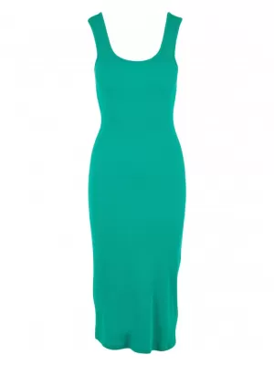 Dámské šaty URBAN CLASSICS TB6190 FERN GREEN