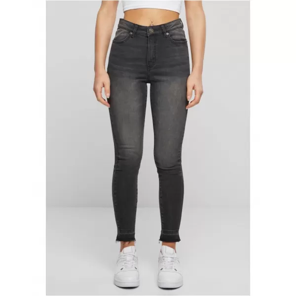  Dámské džíny URBAN CLASSICS TB6865 BLACK WASHED 