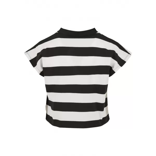  Dámské triko URBAN CLASSICS TB3631A BLACK/WHITE/BLACK 
