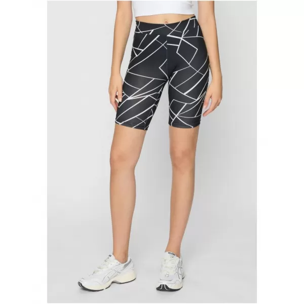  Dámské kraťasy URBAN CLASSICS TB4346A GEOMETRIC BLACK/BLACK 2 PACK 
