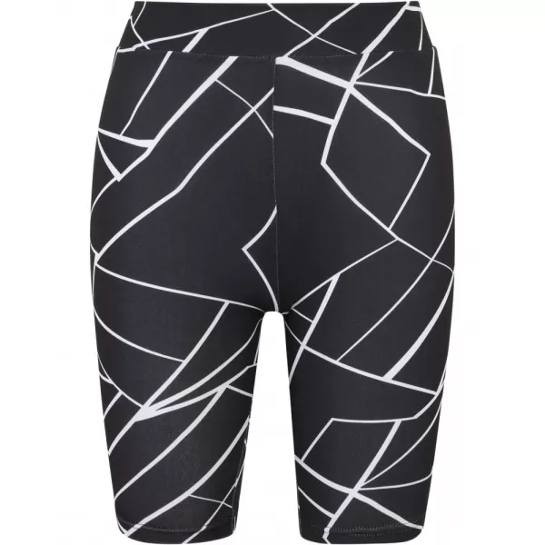  Dámské kraťasy URBAN CLASSICS TB4346A GEOMETRIC BLACK/BLACK 2 PACK 