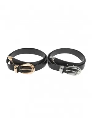 Dámský pásek URBAN CLASSICS TB7211A BLACK/GOLD/BLACK/SILVER