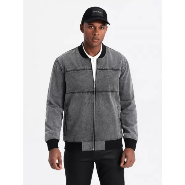 Pánská bunda OMBRE OM-JADJ-0163 GREY 