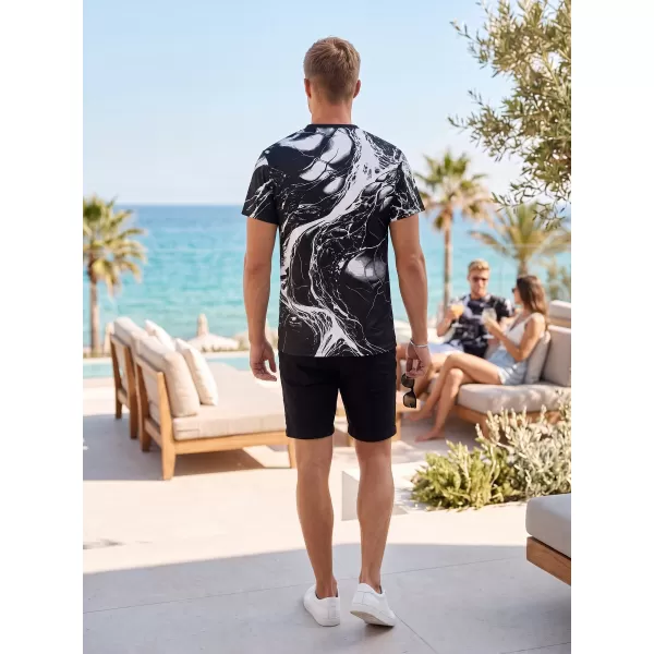  Pánské funkční triko premium ALTISPORT VOJ/ALM071TR01 ČERNOBÍLÁ 