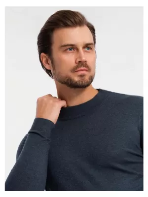 Pánský svetr OMBRE OM-SWTN-0125 NAVY BLUE