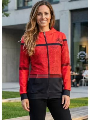Dámská mikina na zip premium ALTISPORT VOJ/ALW023MI02 ČERVENÁ