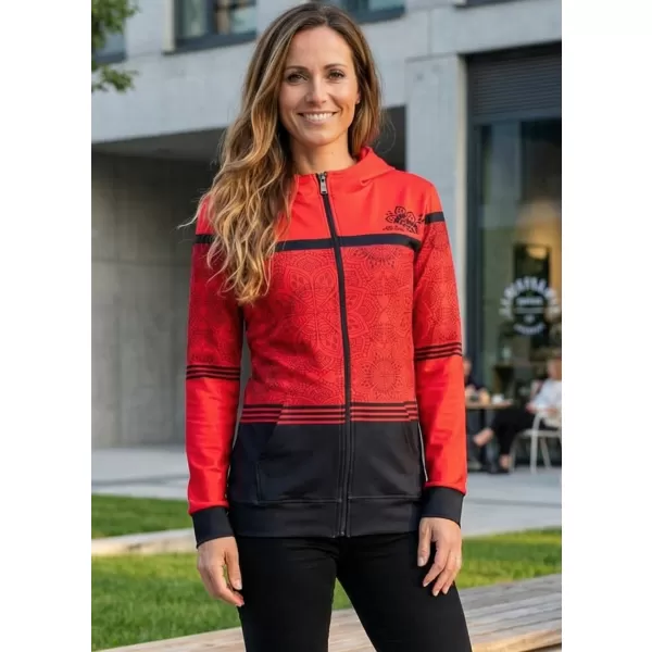  Dámská mikina na zip premium ALTISPORT VOJ/ALW023MI02 ČERVENÁ 
