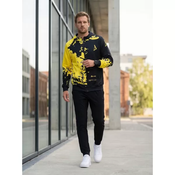  Pánská mikina na zip premium ALTISPORT VOJ/ALM057MI02 FLUO YELLOW 