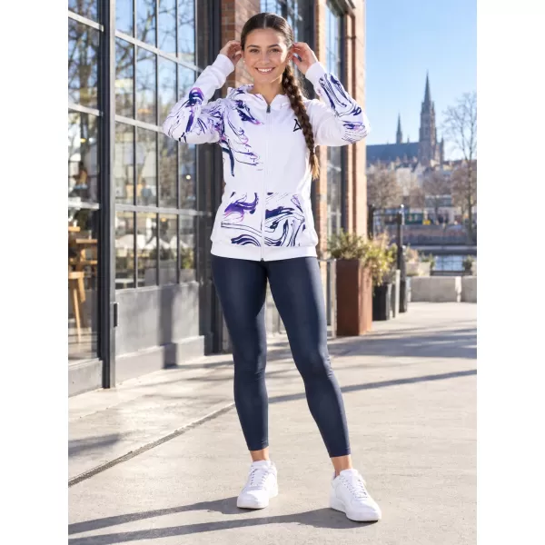  Dámská mikina na zip premium ALTISPORT VOJ/ALW064MI02 BÍLOFIALOVÁ 
