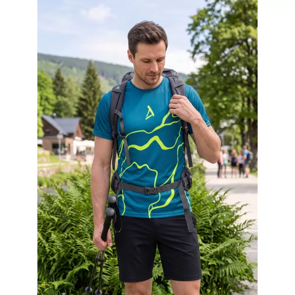  Pánské funkční triko premium ALTISPORT VOJ/ALM073TR01 NAVY-FLUO YELLOW 