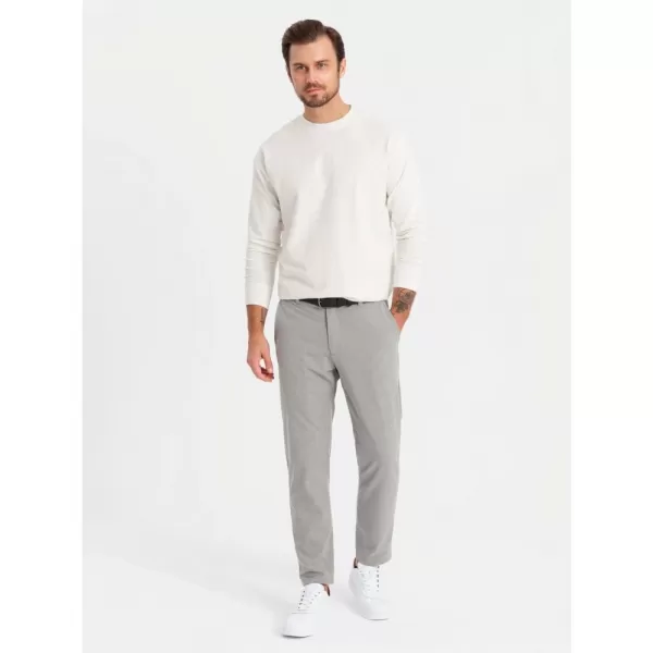  Pánské triko OMBRE OM-LSBC-0129 CREAM 