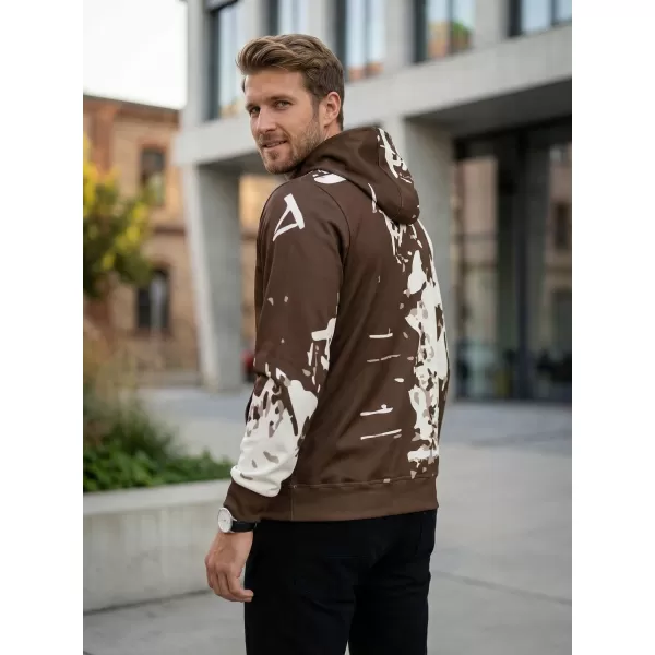  Pánská mikina na zip premium ALTISPORT VOJ/ALM057MI02 HNĚDÁ 