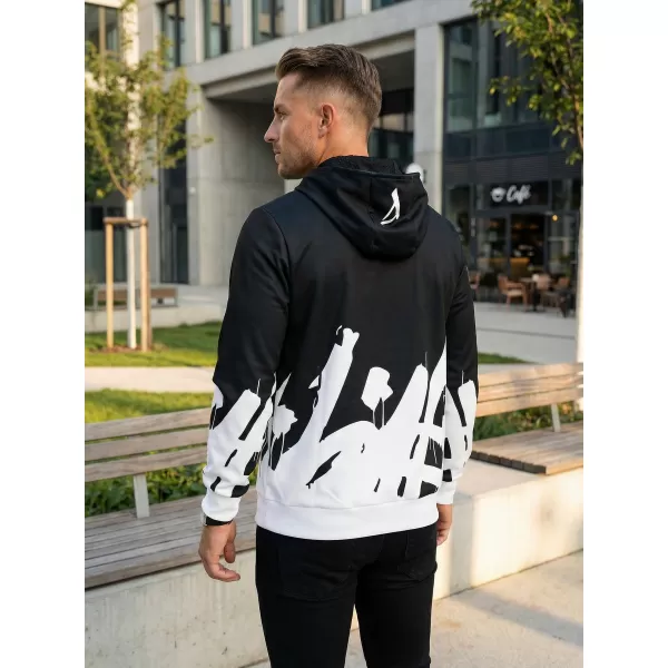  Pánská mikina premium ALTISPORT VOJ/ALM069MI01 ČERNOBÍLÁ 