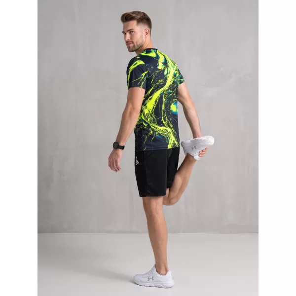  Pánské funkční triko premium ALTISPORT VOJ/ALM071TR01 NAVY-ŽLUTÁ 