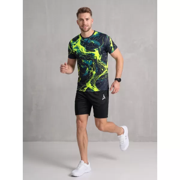  Pánské funkční triko premium ALTISPORT VOJ/ALM071TR01 NAVY-ŽLUTÁ 