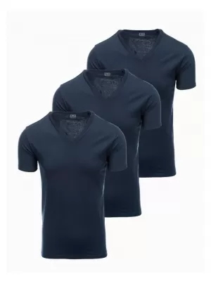 Pánské triko OMBRE OM-TSBS-0233 3X NAVY BLUE