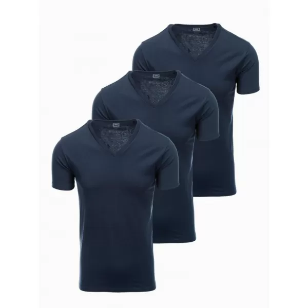  Pánské triko OMBRE OM-TSBS-0233 3X NAVY BLUE 