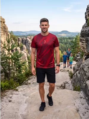 Pánské funkční triko premium ALTISPORT VOJ/ALM072TR01 WINE RED