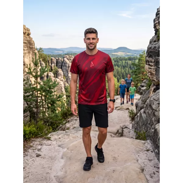  Pánské funkční triko premium ALTISPORT VOJ/ALM072TR01 WINE RED 