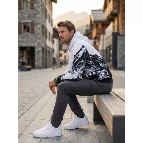  Pánská mikina na zip premium ALTISPORT VOJ/ALM059MI02 BÍLÁ 