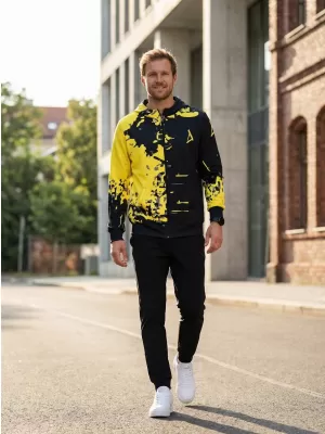 Pánská mikina na zip premium ALTISPORT VOJ/ALM057MI02 FLUO YELLOW