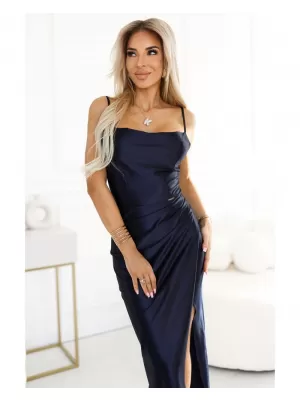 Dámské šaty NUMOCO DIANE 483-6 TMAVĚ MODRÁ