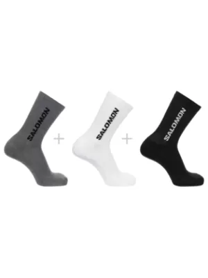 Ponožky SALOMON EVERYDAY CREW 3-PACK LC2086200 BLACK/WHITE/MED GREY MELANGE