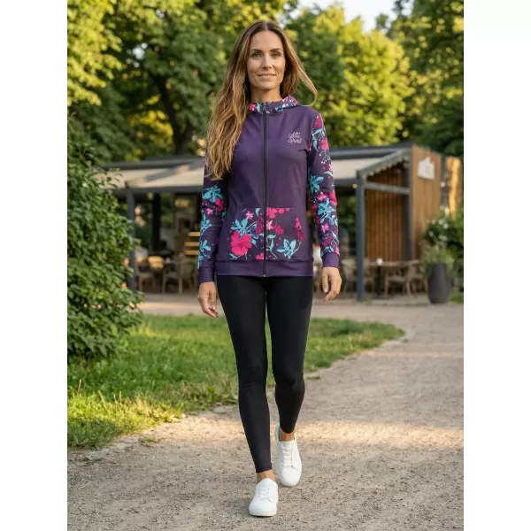  Dámská mikina na zip premium ALTISPORT VOJ/ALW063MI02 FUCHSIOVÁ 