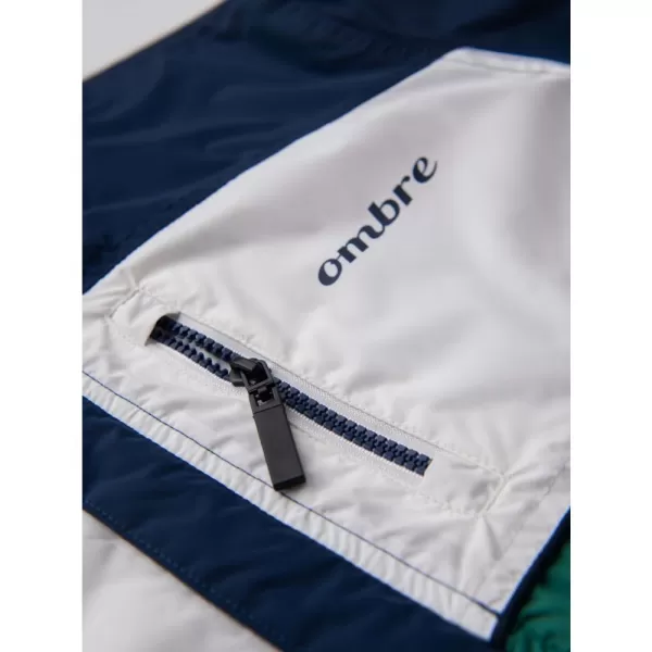  Pánská bunda OMBRE C447 GREEN/WHITE/NAVY BLUE 