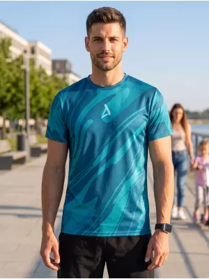 Pánské funkční triko premium ALTISPORT VOJ/ALM072TR01 PETROLEJOVÁ