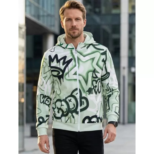  Pánská mikina na zip premium ALTISPORT VOJ/ALM054MI02 ZELENÁ 