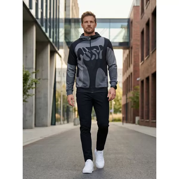  Pánská mikina na zip premium ALTISPORT VOJ/ALM056MI02 ČERNÁ 