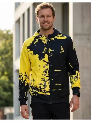 Pánská mikina na zip premium ALTISPORT VOJ/ALM057MI02 FLUO YELLOW